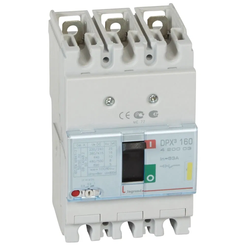 Circuit breaker DPX³ 160 - thermomagnetic release - 16 kA - 400 V~ - 3P - 63 A 420003 Legrand
