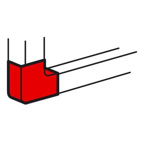 METRA - 90度平面弯角，适用于130x50mm塑料线槽