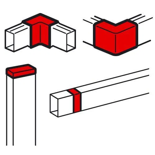 METRA - End cap for internal or external corner, joint cover for Metra mini-channel 60x40mm.