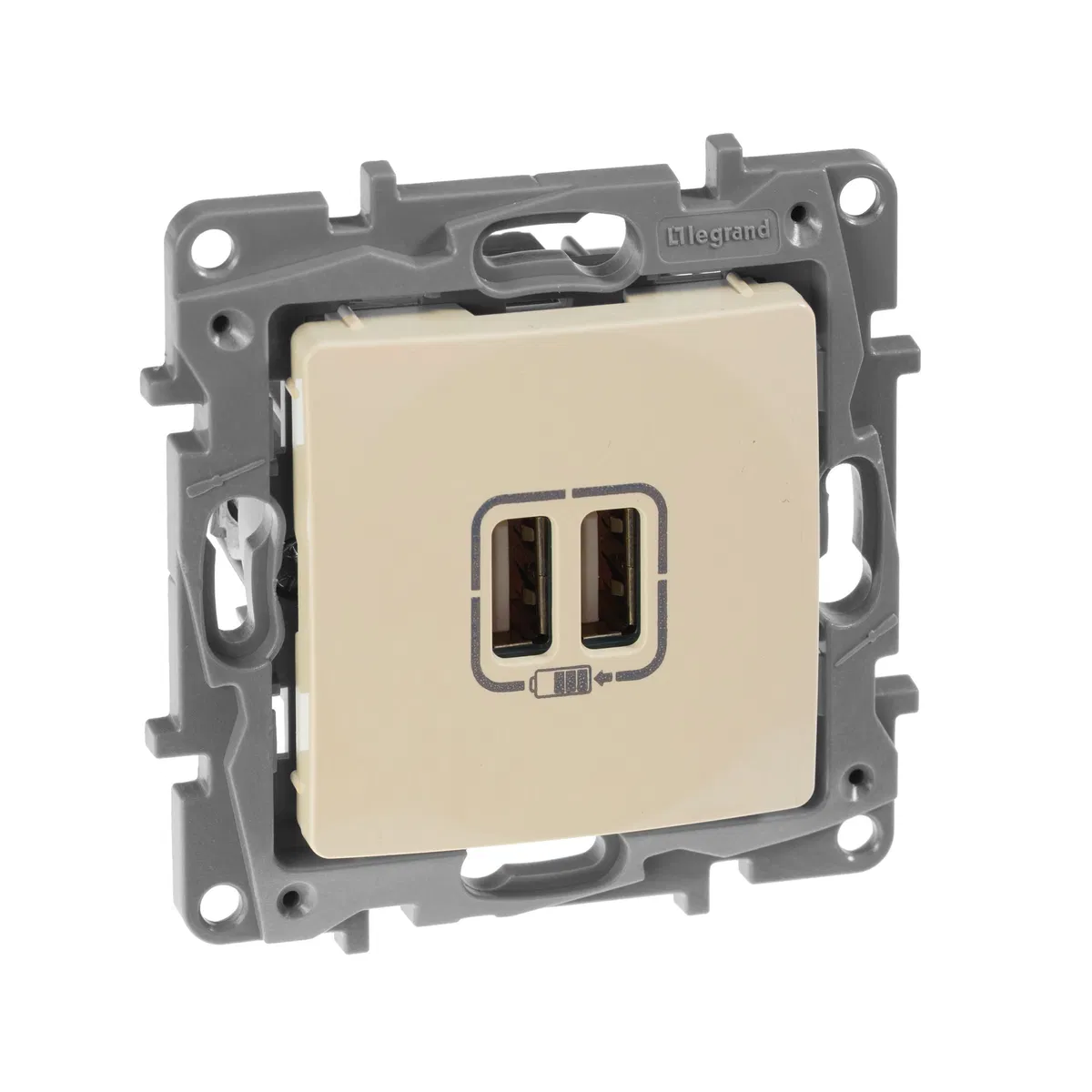 ETIKA Розетка USB A+A 15Вт слоновая кость 672394 Legrand