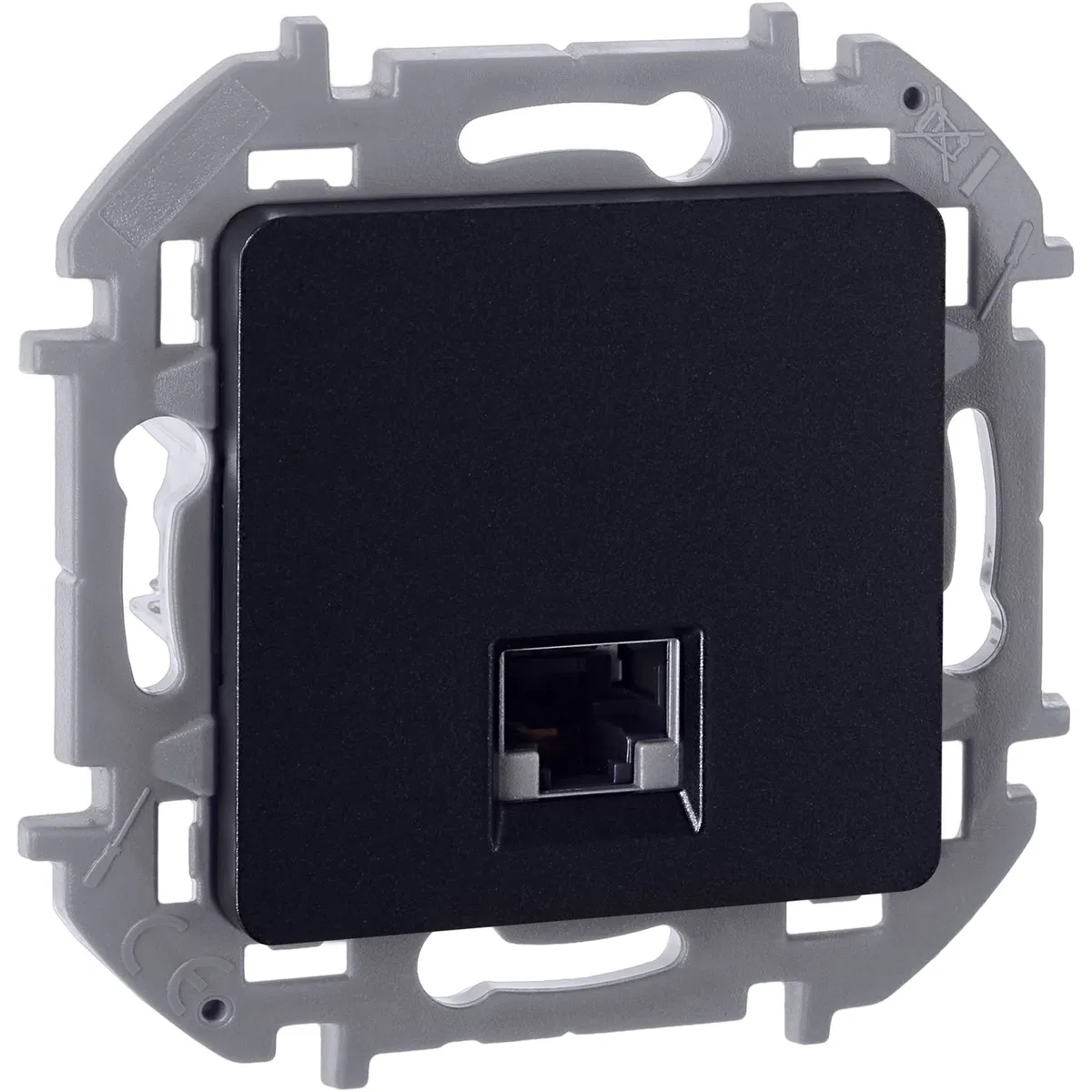 INSPIRIA Розетка компьютерная RJ45 категория 5Е UTP антрацит 673828 Legrand