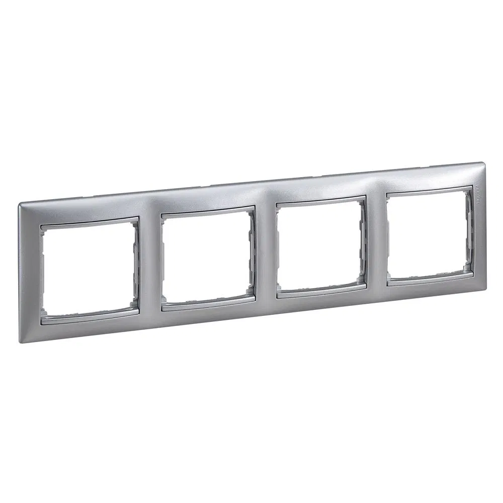 VALENA DIY Рамка 4-местная алюминий 694333 Legrand