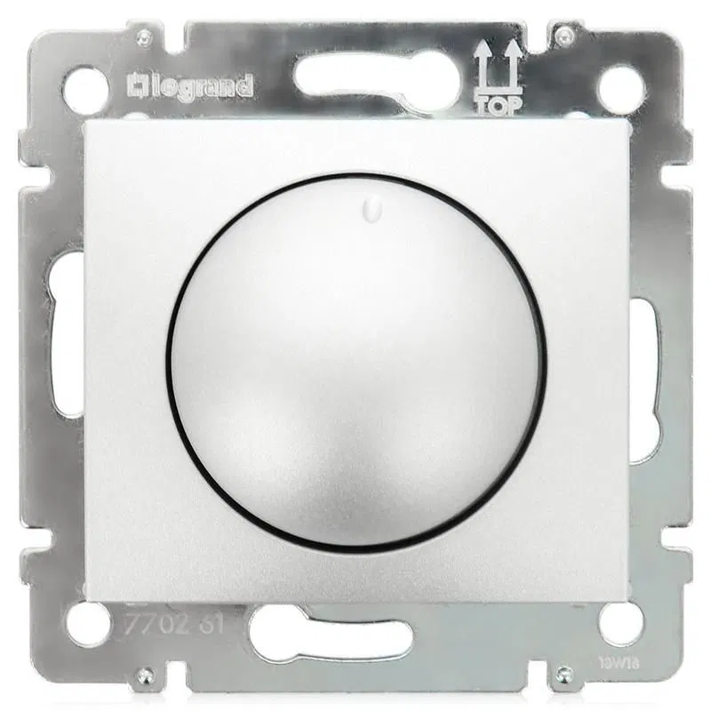 VALENA DIY Светорегулятор поворотно-нажимной LED 400Вт алюминий 694348 Legrand