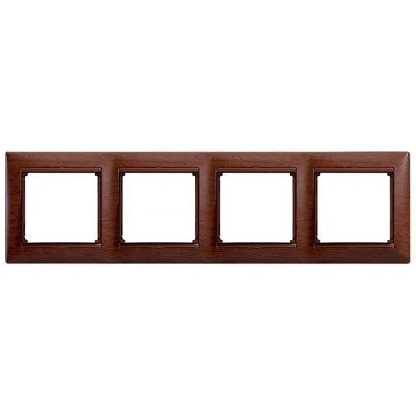 VALENA DIY Рамка 4-местная дерево тонированное 694369 Legrand