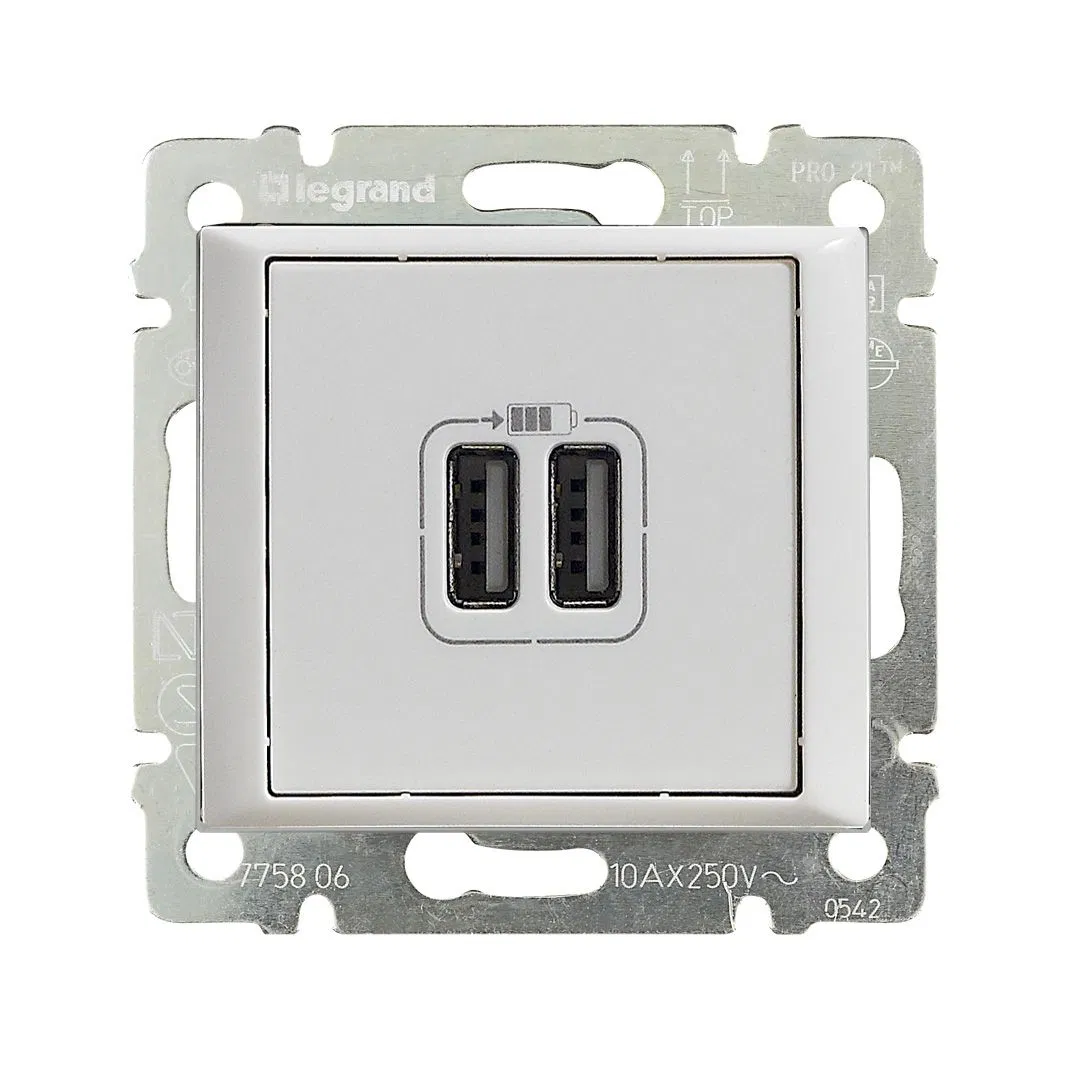 VALENA DIY Розетка USB A+A 15Вт белый 694370 Legrand