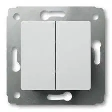 Cariva DIY Выключатель двухклавишный, белый 695934 Legrand