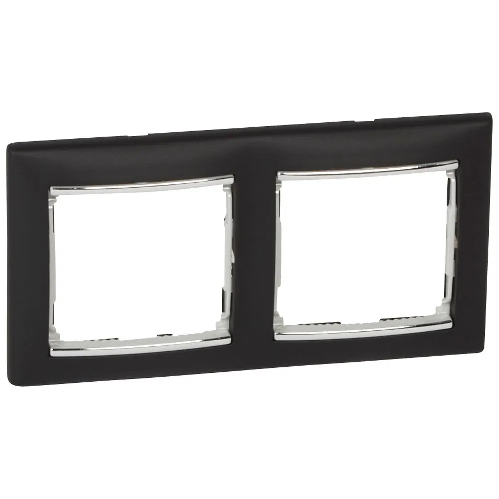 VALENA DIY Рамка 2-местная ноктюрн (серебряный штрих) 696739 Legrand