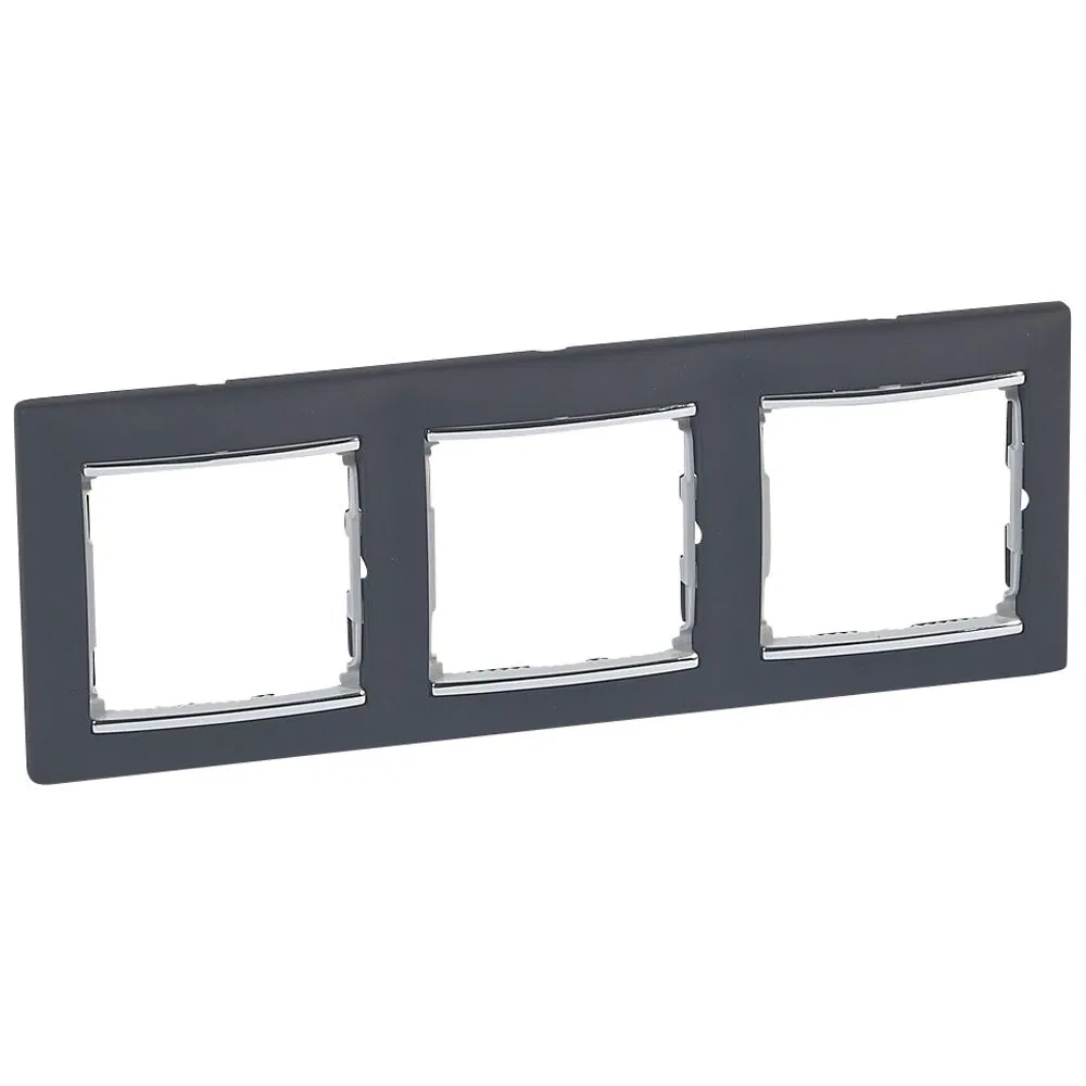 VALENA DIY Рамка 3-местная ноктюрн (серебряный штрих) 696740 Legrand