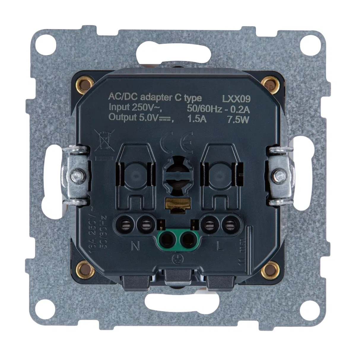 SUNO Рзк.2К+З шт.авт/USB C БЕЛ 721129 Legrand