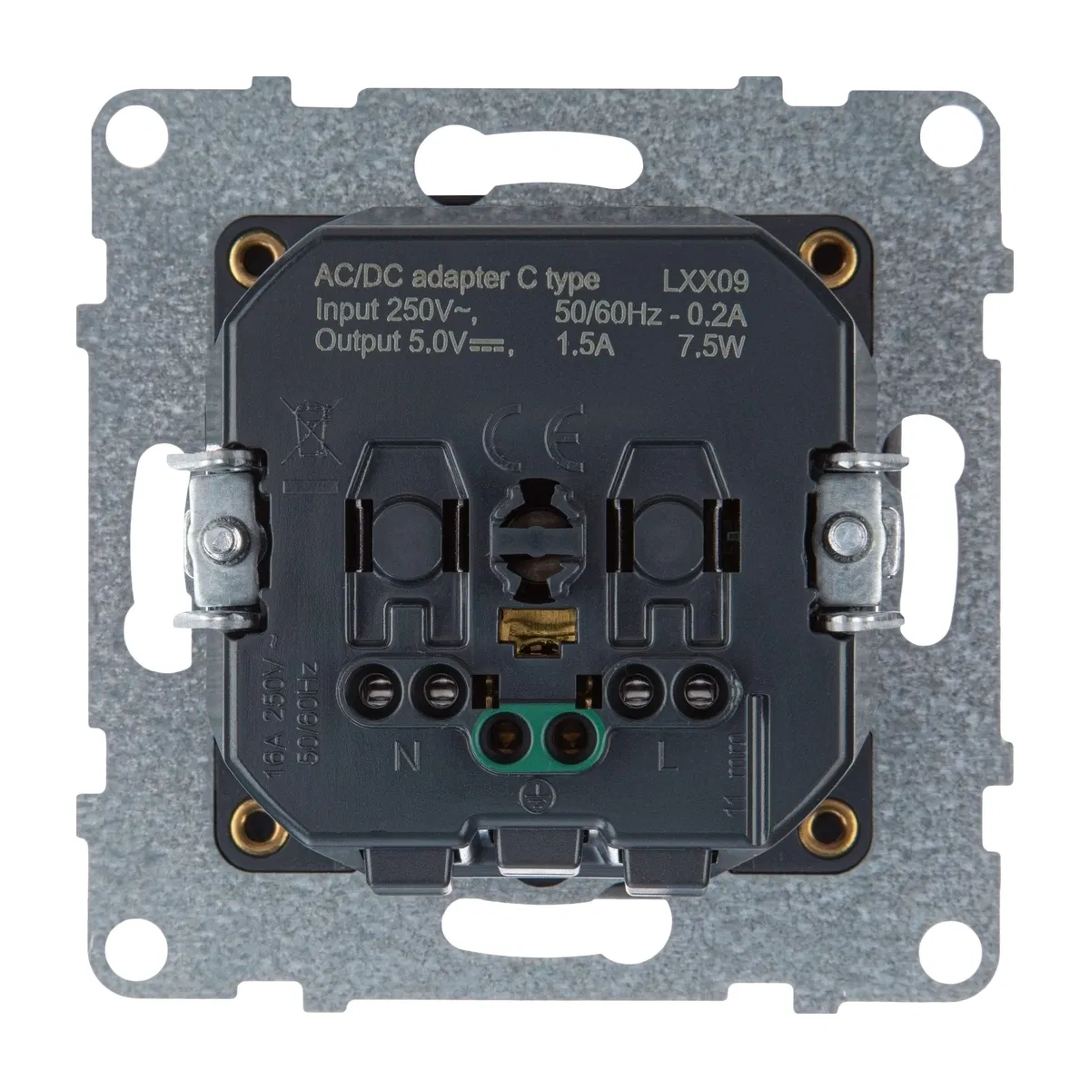 SUNO Рзк.2К+З шт.авт/USB C АЛЮ 721329 Legrand