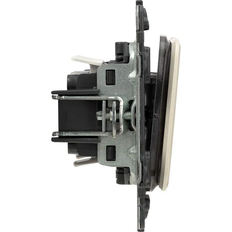 Valena ALLURE. 双联开关 10A 250V 带面板。无螺钉压线。象牙白 752808 Legrand