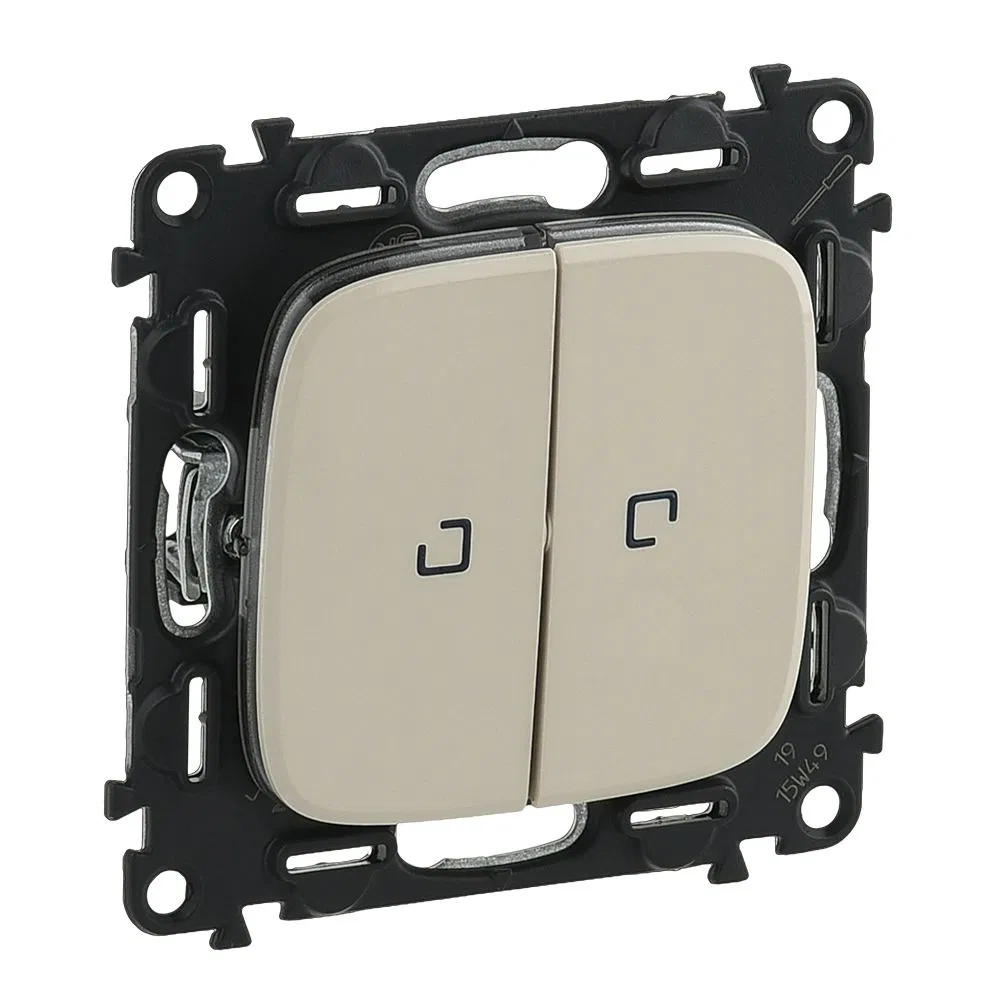 Valena Allure - 2-gang 2-way switch with backlight ivory (individual pack)