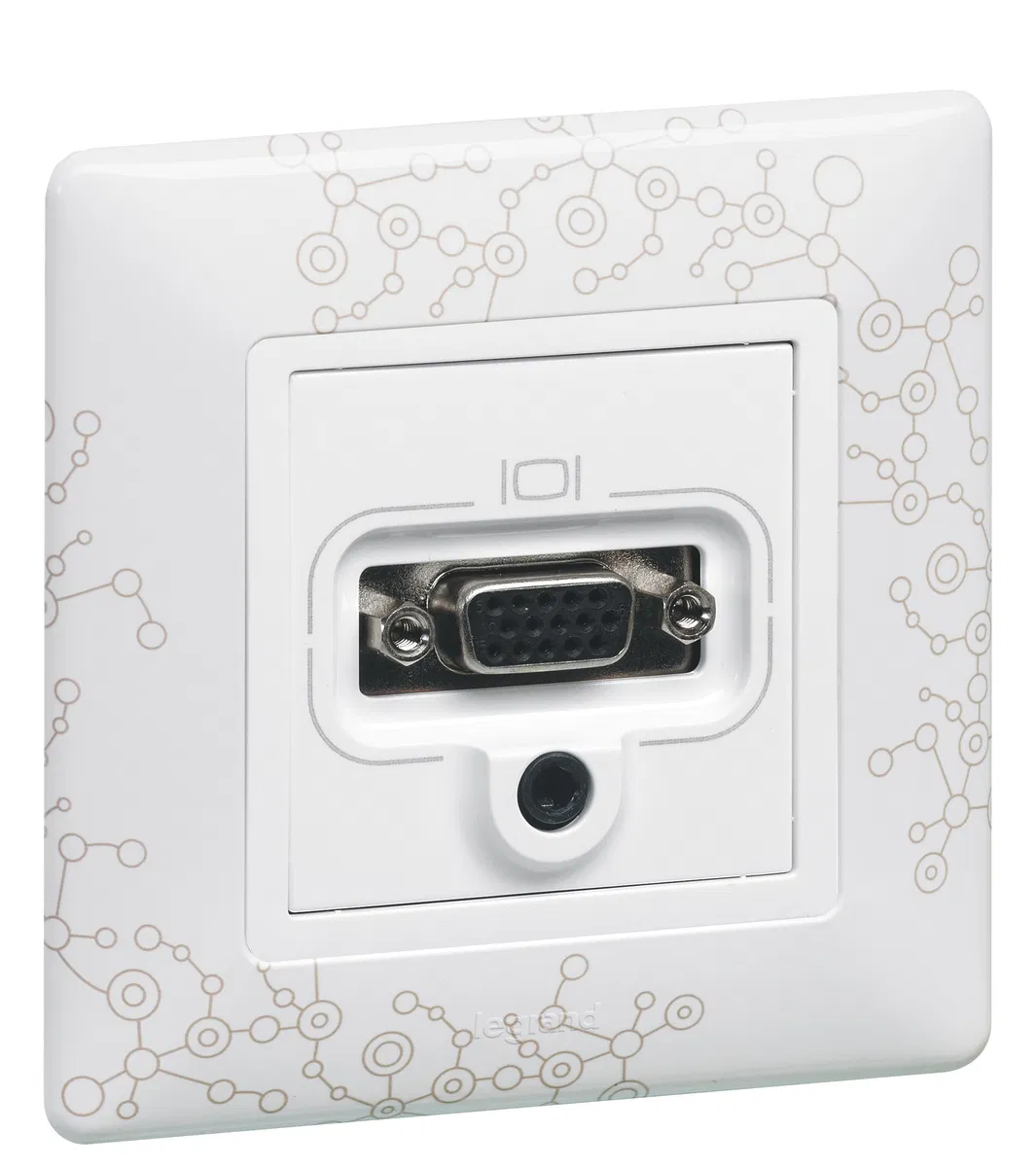 Valena Life - Audio/video socket with HD15/3.5mm Jack socket white (individual pack)