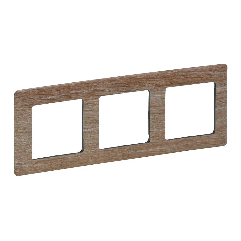 Valena LIFE. Frame "Light Wood". 3-gang universal 754183 Legrand