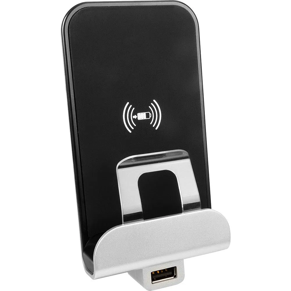 Valena Allure.Беспроводное зарядное устройство Qi 1А с дополнительным разьемом USB A 5В 2,4А. 755114 Legrand