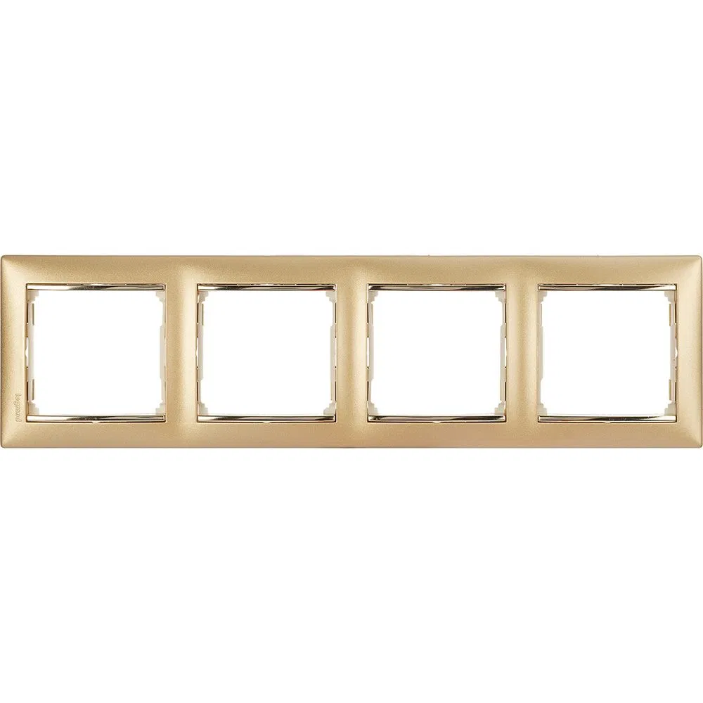 VALENA Рамка 4-местная золото матовое 770304 Legrand