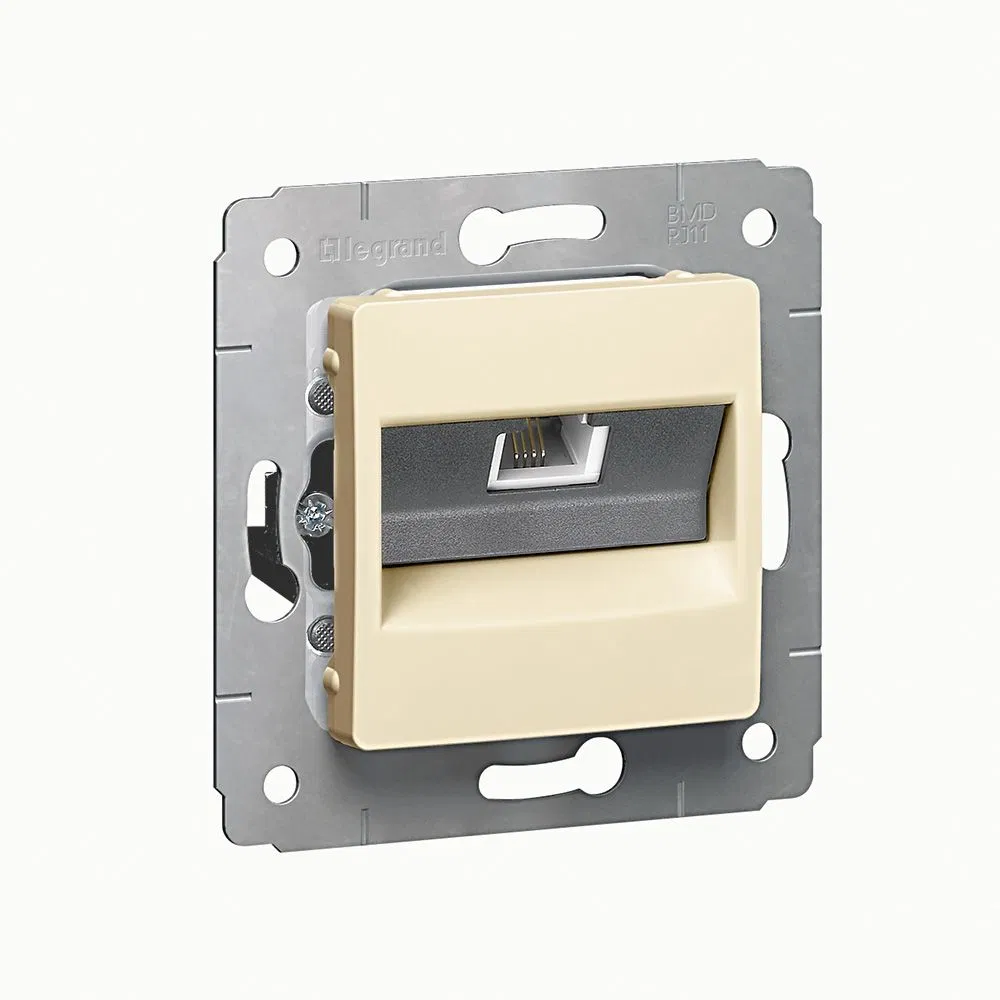 电话插座 - Cariva - RJ11 - 4 针 - 1 输出 - 象牙白 773738 Legrand
