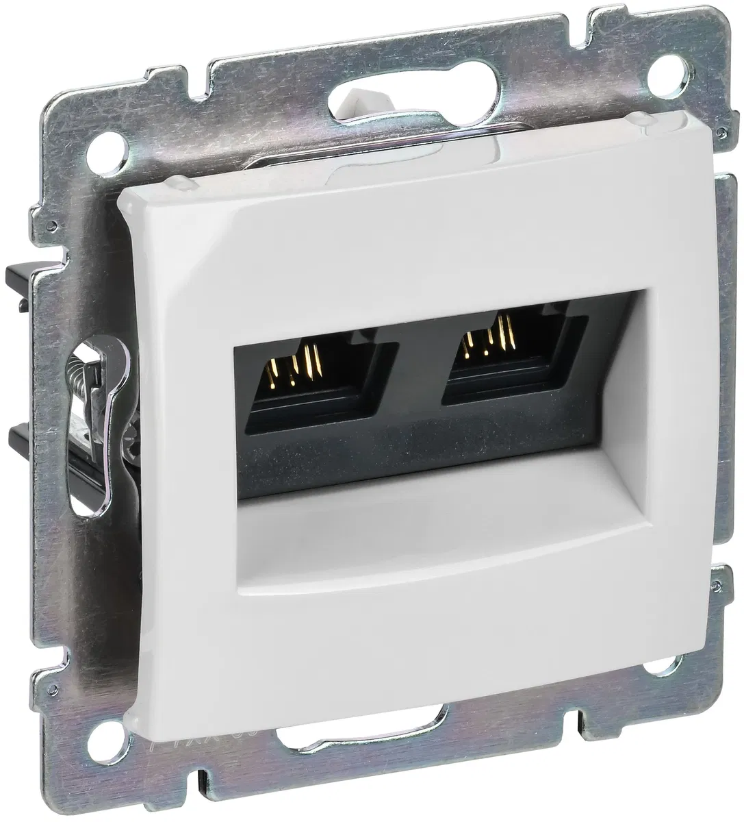VALENA Розетка компьютерная двойная RJ45 категория 6 UTP с захватами белый 774247 Legrand