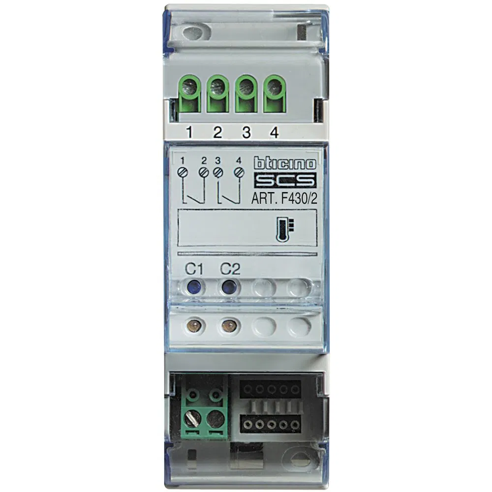 DIN-активатор - с 2 независимыми реле - активная нагрузка - 6 А - MyHome SCS F430/2 Legrand