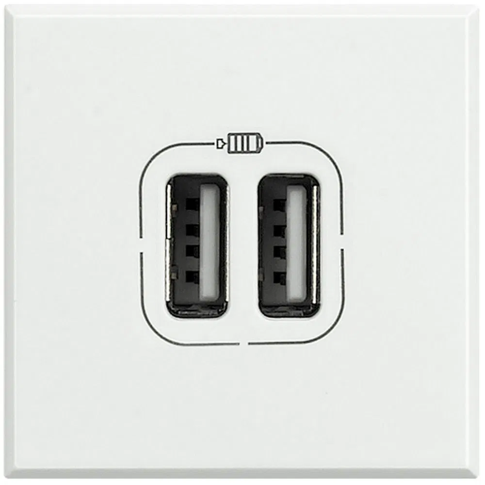 Axolute разъём для зарядки 2хUSB бел HD4285C2 Legrand