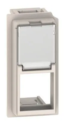LIVING NOW. Лицевая панель для адаптеров Keystone RJ45 1 модуль.Цвет Песочный. KM07K Legrand