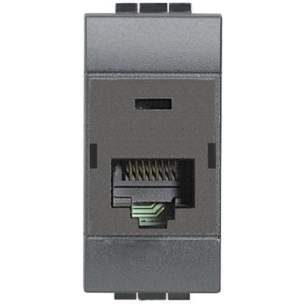 Livinglight Розетка RJ45, UTP, Cat. 6, IDC110, цвет антрацит L4262C6 Legrand