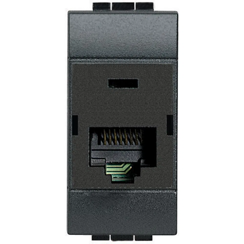 Livinglight Розетка RJ45, STP, Cat. 6, IDC110, цвет антрацит L4262C6S Legrand