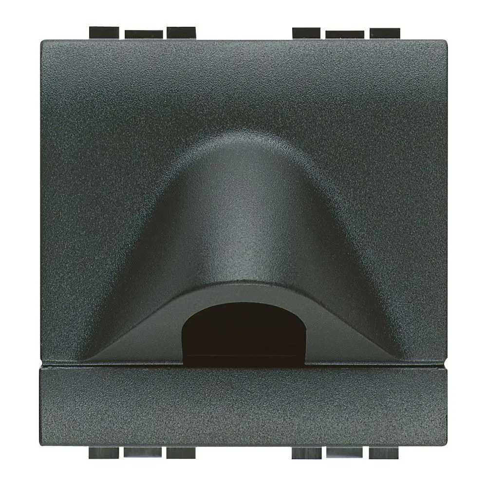 Livinglight Заглушка с отверстием мм, размер 2 модуля, цвет антрацит L4954 Legrand