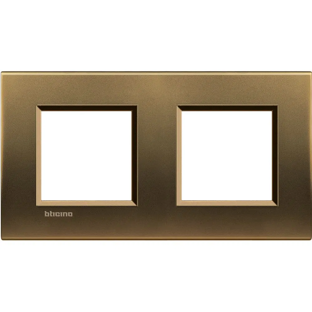 LivingLight Рамка прямоугольная, 2 поста, цвет Бронза LNA4802M2BZ Legrand