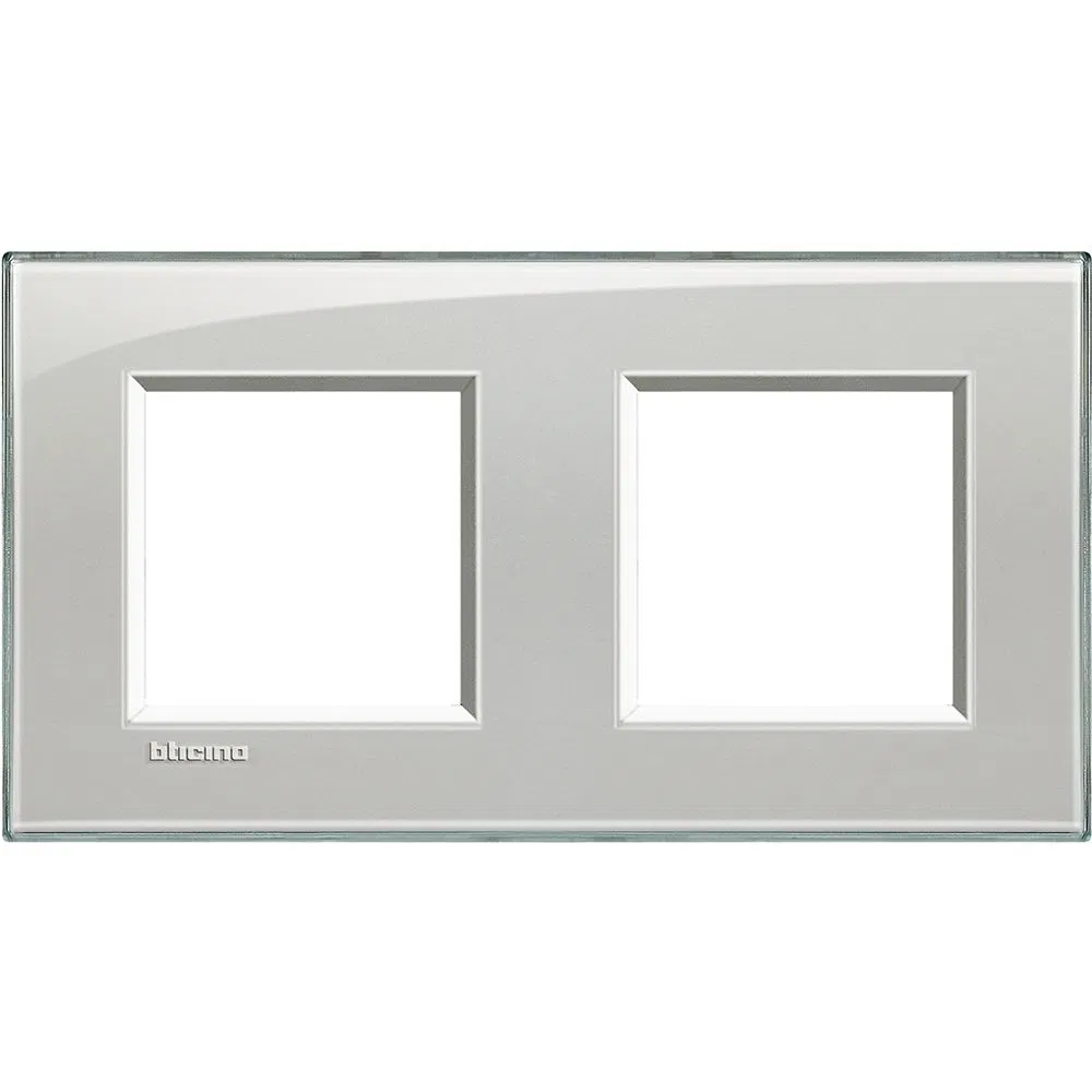 LivingLight Рамка прямоугольная, 2 поста, цвет Серое небо LNA4802M2KG Legrand