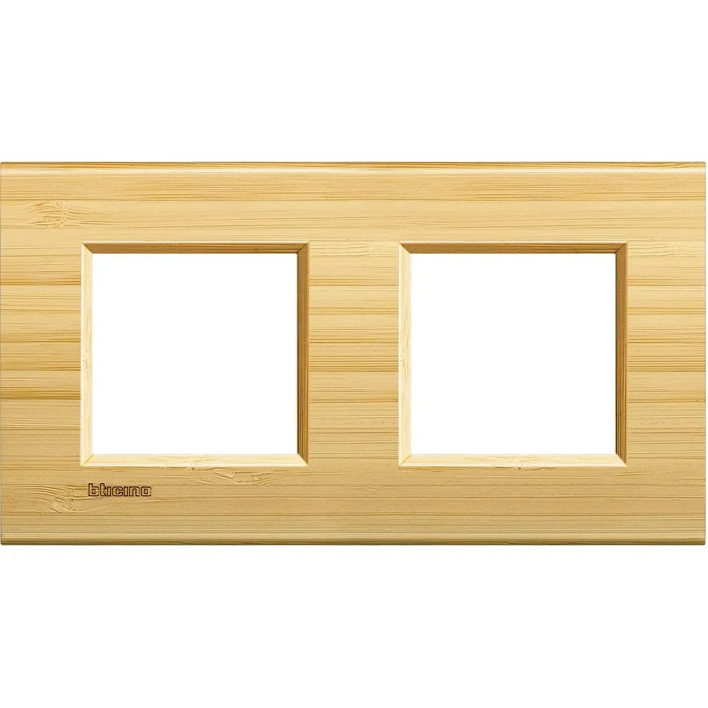 LivingLight Рамка прямоугольная, 2 поста, цвет Бамбук LNA4802M2LBA Legrand