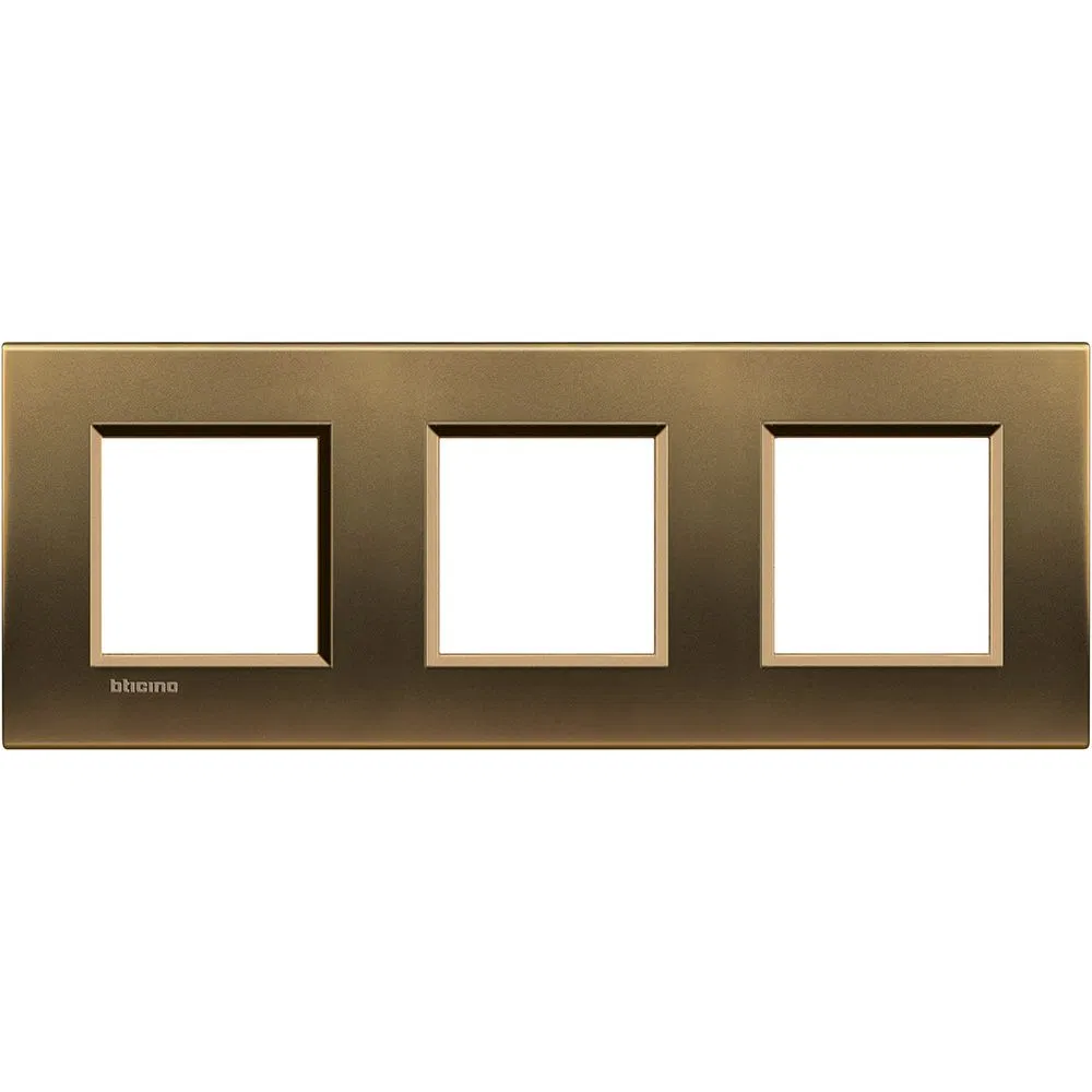 LivingLight Рамка прямоугольная, 3 поста, цвет Бронза LNA4802M3BZ Legrand
