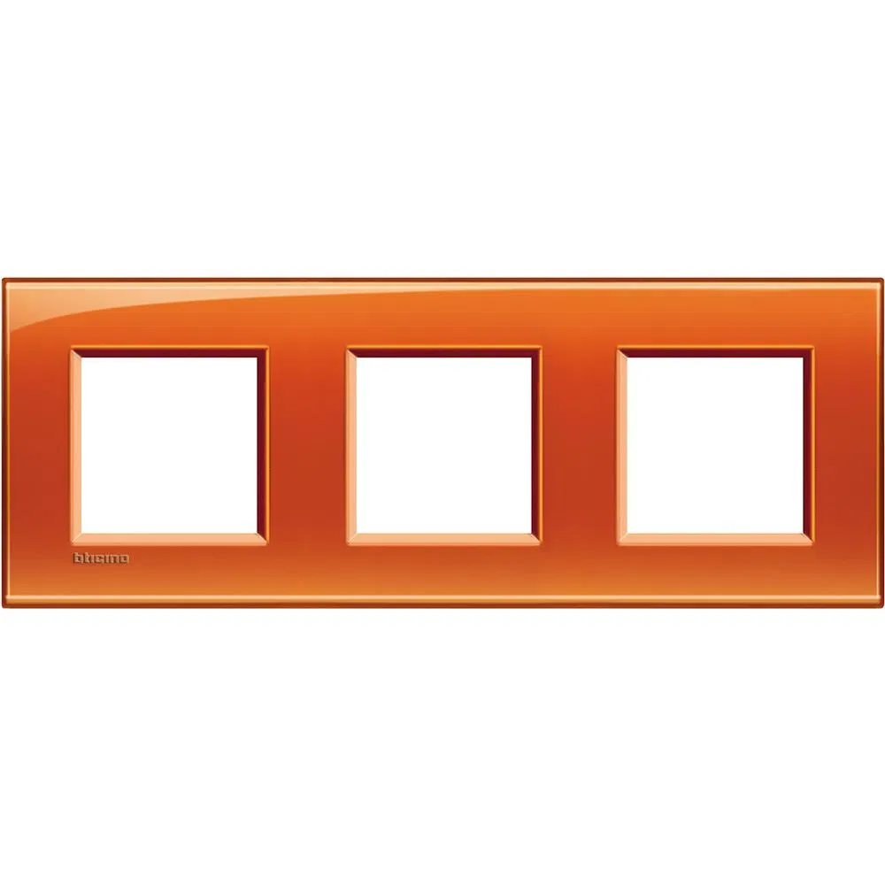 LivingLight Рамка прямоугольная, 3 поста, цвет Оранжевый LNA4802M3OD Legrand