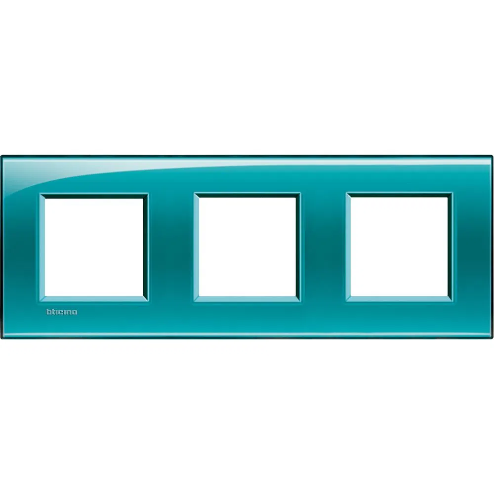 Livinglight Рамка прямоугольная, 3 поста, цвет зелёный LNA4802M3VD Legrand