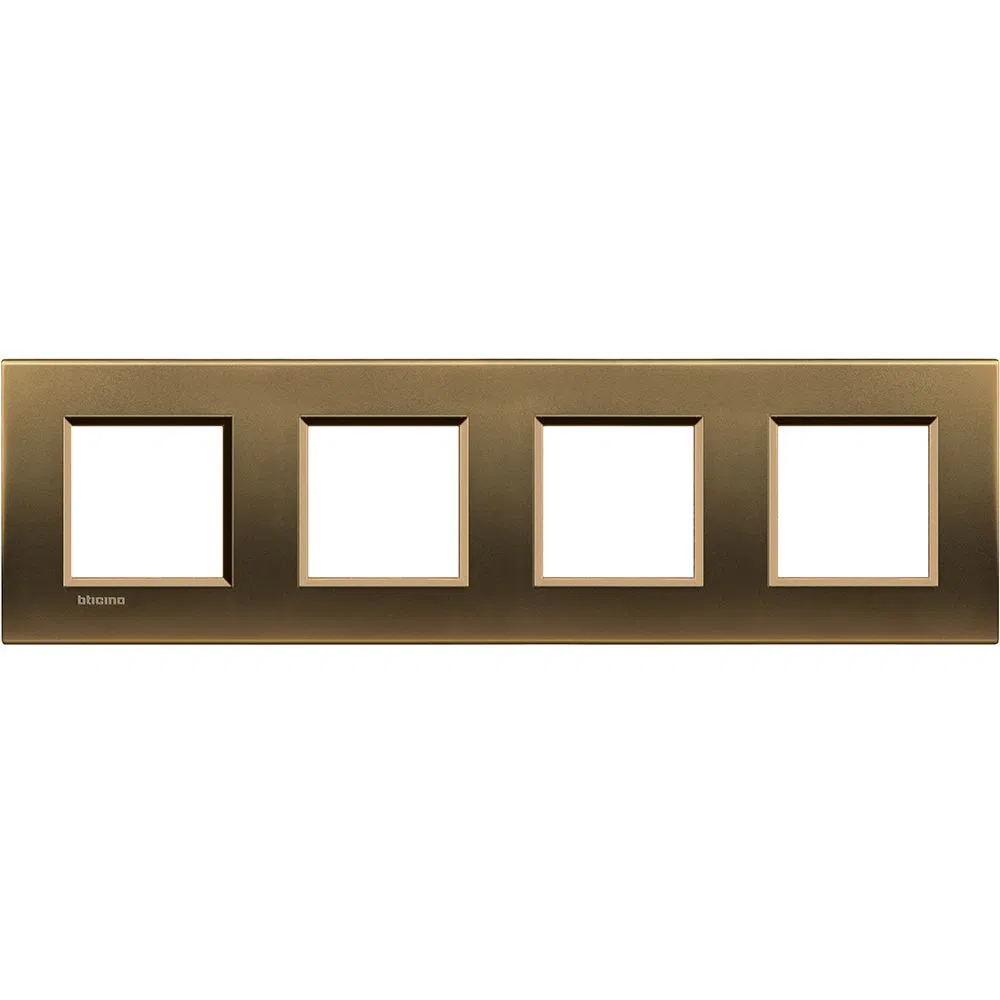 LivingLight Рамка прямоугольная, 4 поста, цвет Бронза LNA4802M4BZ Legrand
