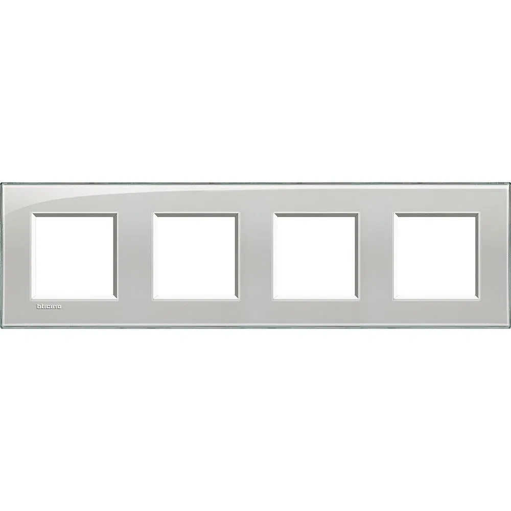 LivingLight Рамка прямоугольная, 4 поста, цвет Серое небо LNA4802M4KG Legrand