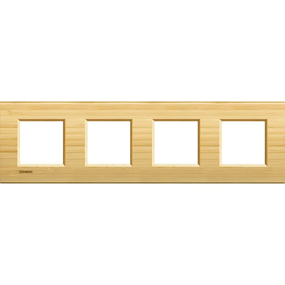 LivingLight Рамка прямоугольная, 4 поста, цвет Бамбук LNA4802M4LBA Legrand