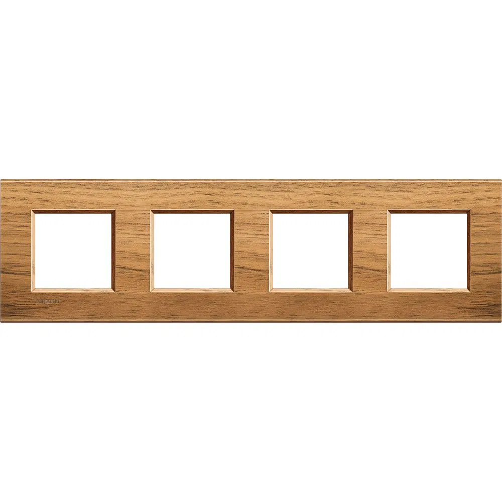 LivingLight Рамка прямоугольная, 4 поста, цвет Европейский орех LNA4802M4LNC Legrand