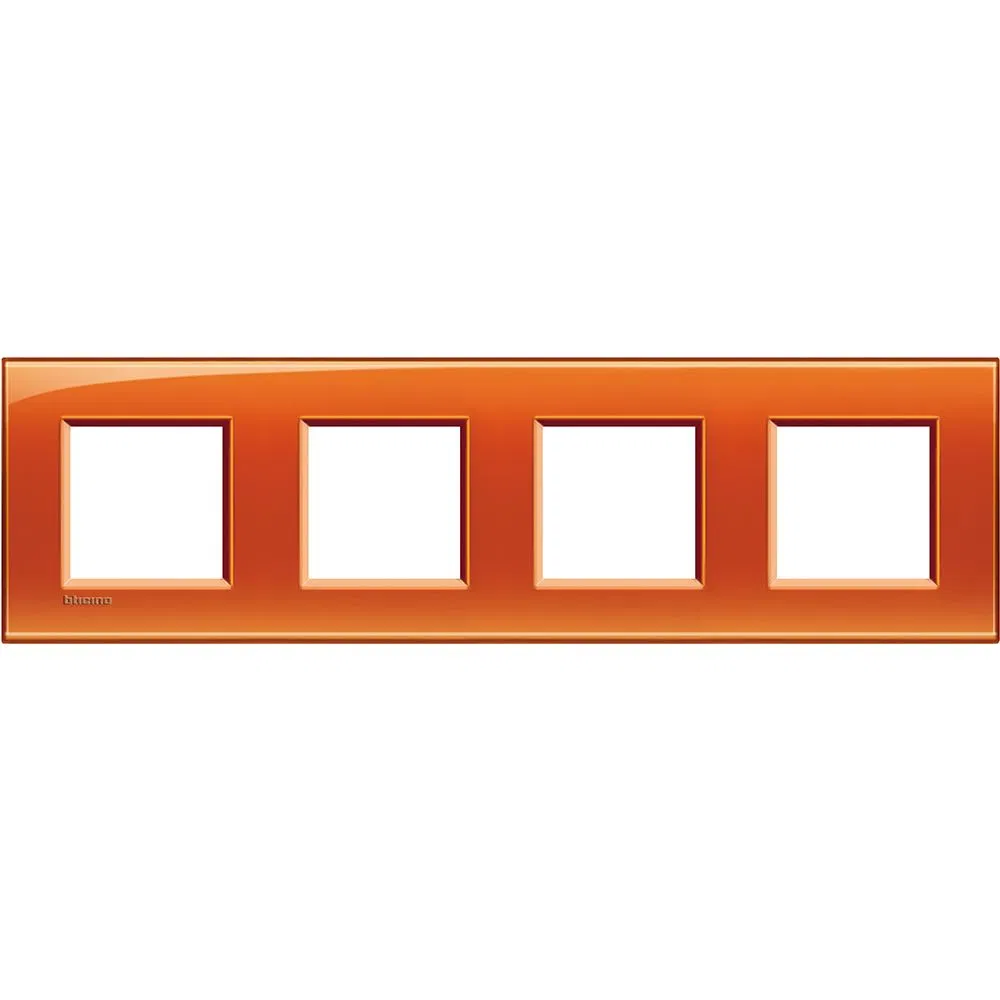 LivingLight Рамка прямоугольная, 4 поста, цвет Оранжевый LNA4802M4OD Legrand