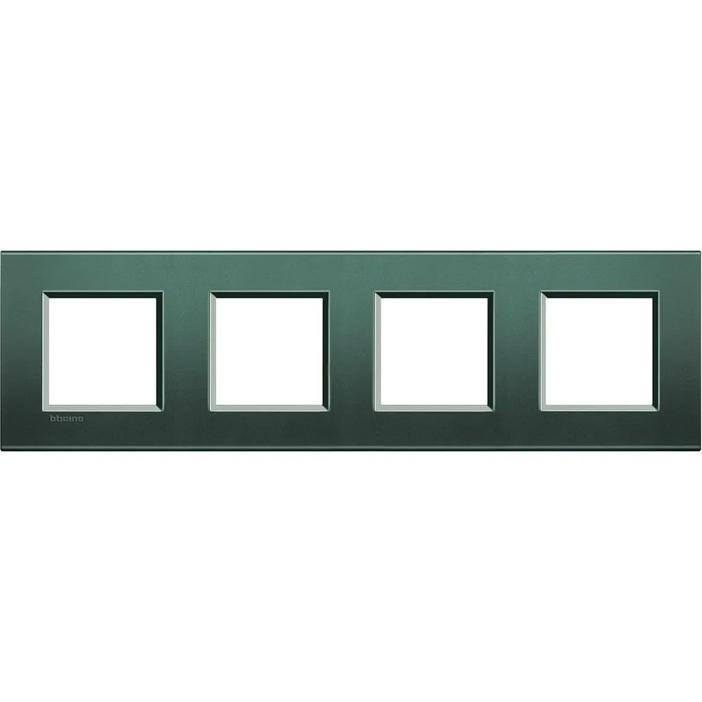 Livinglight Рамка прямоугольная, 4 поста, цвет зелёный шелк LNA4802M4PK Legrand