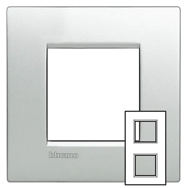 Livinglight рамка 2x2мод.71мм.Алюминий LNE4802M2TE Legrand