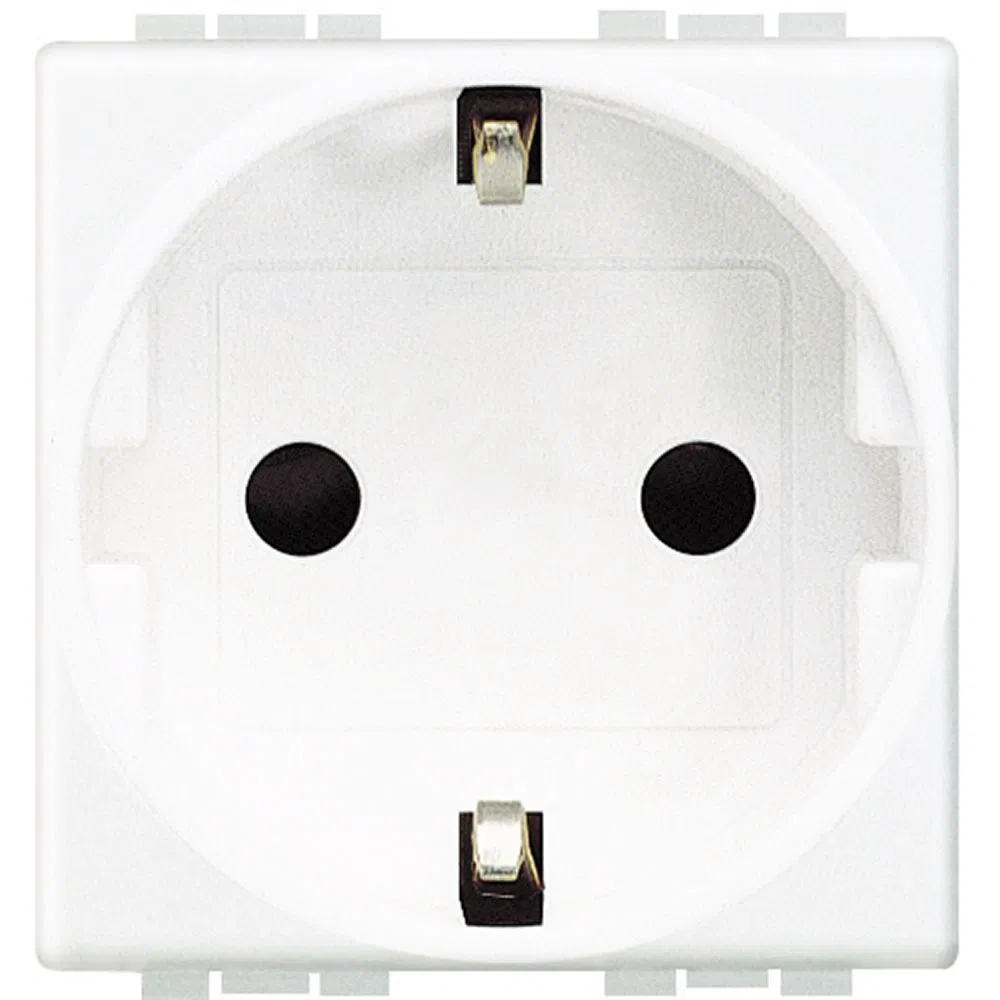 LivingLight Розетка силовая 2К+З с автоматическими клемами, цвет белый N4141AN Legrand