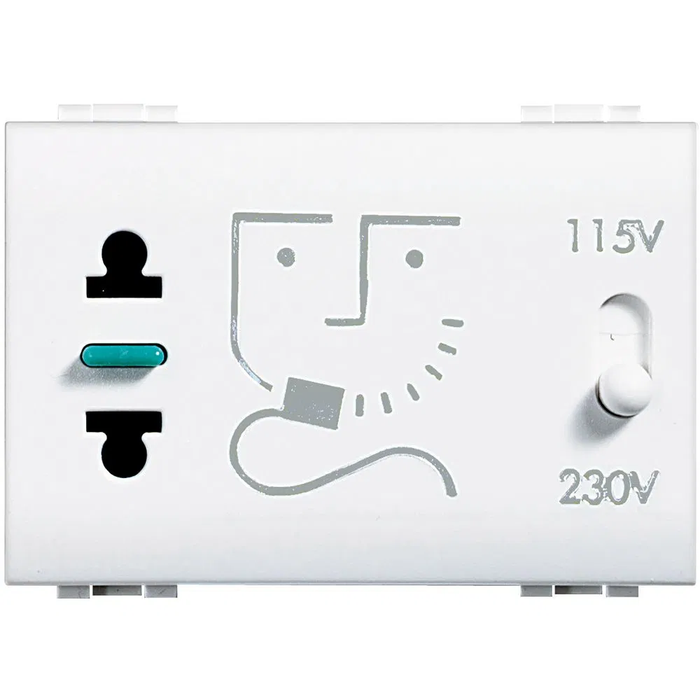 Shaver socket with isolating transformer, supply 230V 50/60Hz N4177 Legrand