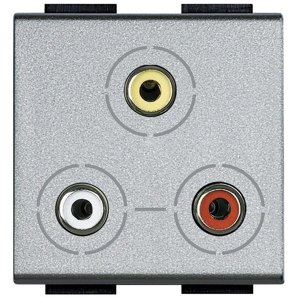 Livinglight Розетка Видео 3хRCA Алюминий NT4283 Legrand
