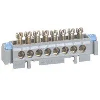 Terminal block - on insulating bases - 1 x 6-25 mm² - 16 x 1,5-16 mm² - length 141 mm 004825 Legrand