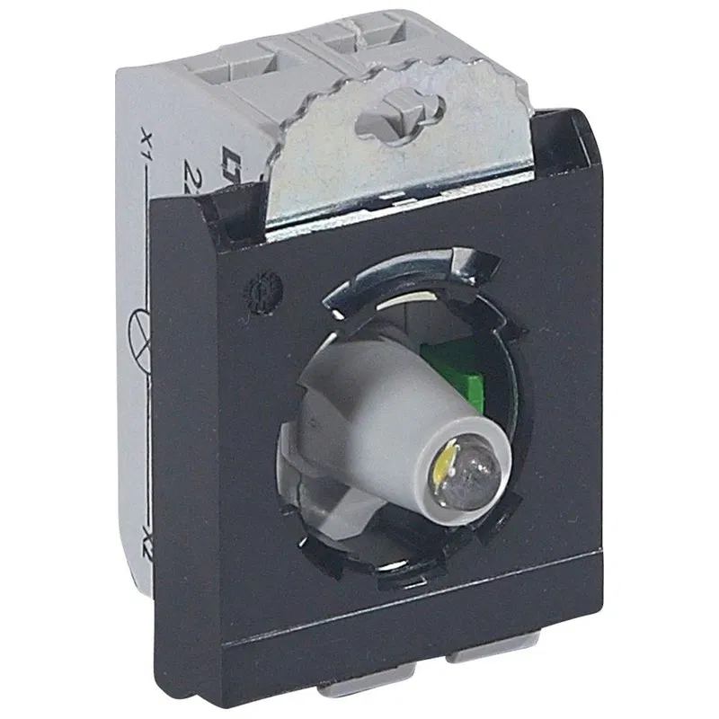 Button component block - Osmoz - for assembly - with backlight - screw mounted - 24V~/= - NO - white - 3 gang 023000 Legrand
