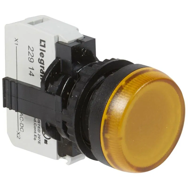 Indicator assembly 12-24V d22.3mm screw-type yellow Osmoz Leg 023774 Legrand