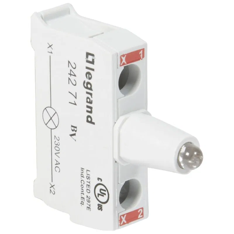 LED block with built-in LED for heads - Osmoz - for push-button stations - 230 V~ - red 024271 Legrand