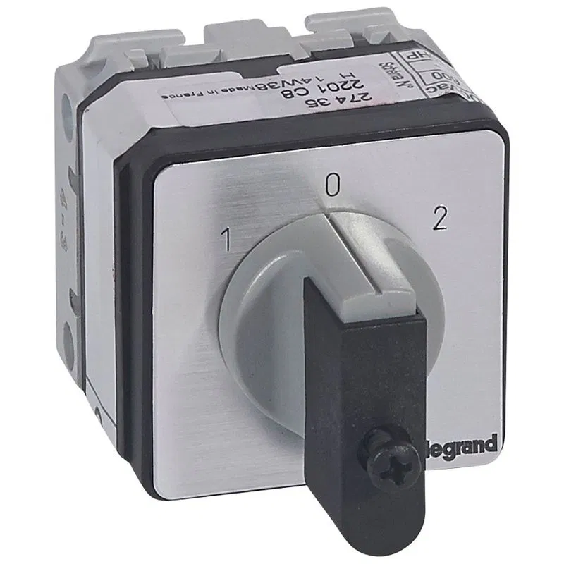 2-way switch with ''0'' position, 45° - PR 17 - 1P - 2 contacts - door mounting 027435 Legrand