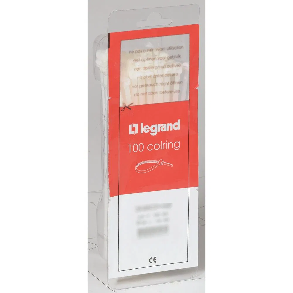 Cable tie Corling 4.6x180 with marking table polyamide 6/6 colorless (pkg. 100pcs) Leg 032063 Legrand